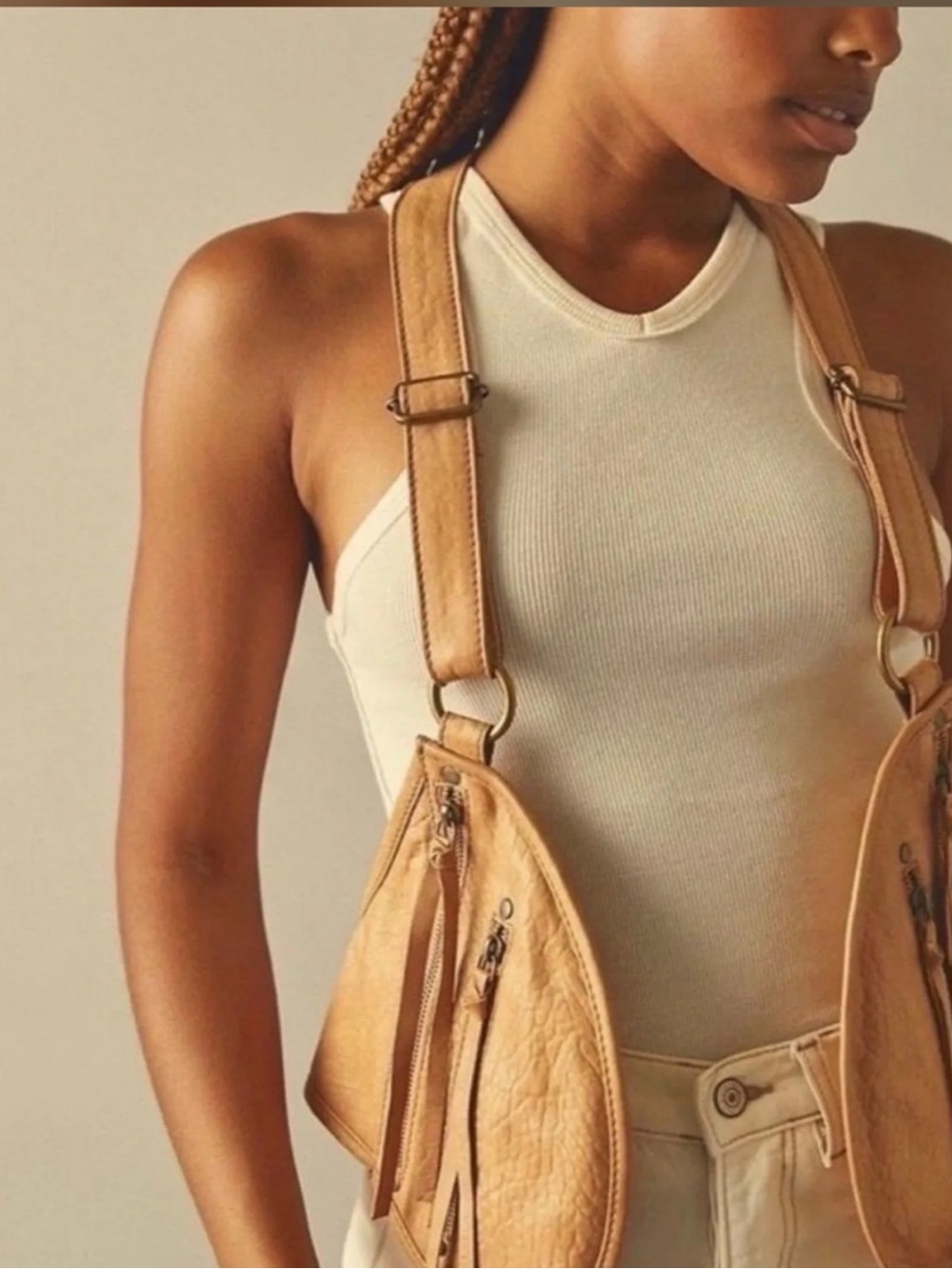 Free People Olympia Lamb Leather Vest
